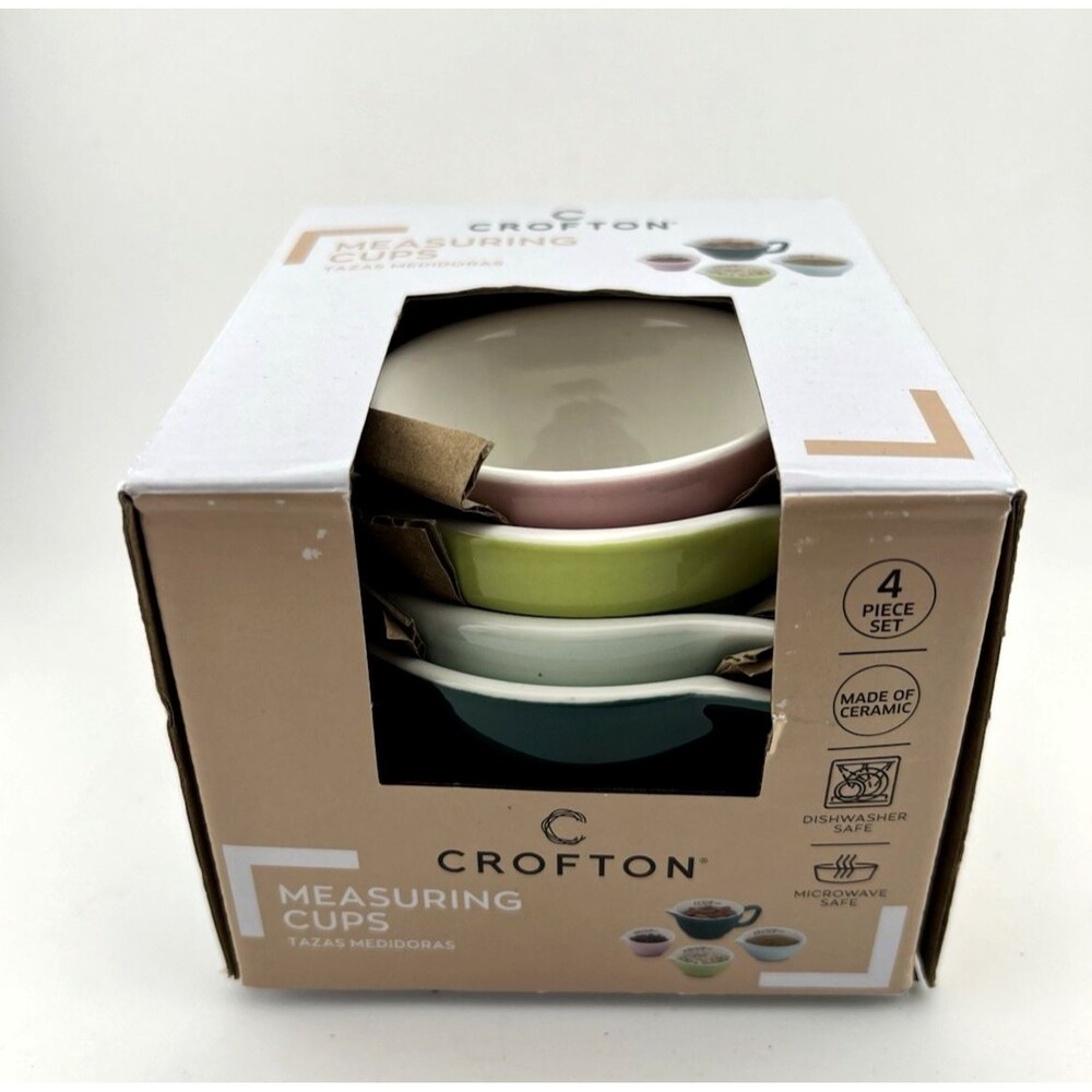 Crofton 4-piece Ceramic Measuring Cup Set New In Box